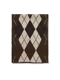 Foulard brossé à losanges