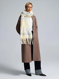 Heavy Brushed Grid Plaid Scarf