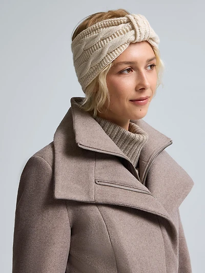 Bandeau tricoté doublé en polaire