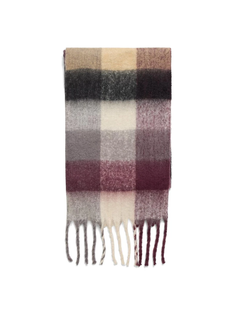 Foulard brossé à carreaux