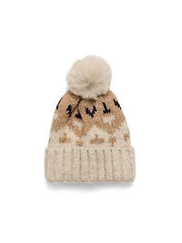 Tuque en jacquard avec pompon