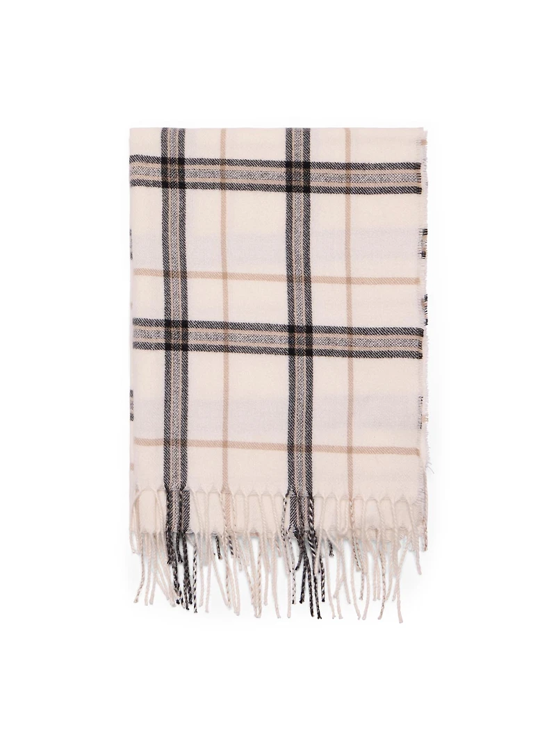 Foulard douillet brossé à carreaux