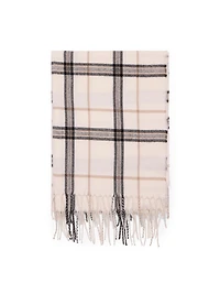Foulard douillet brossé à carreaux