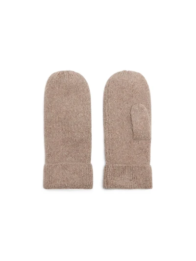 Mitaines en tricot pelucheux