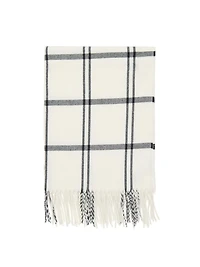 Monotone Check Print Scarf