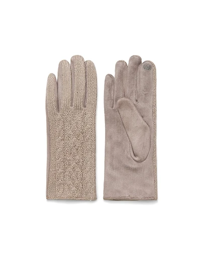 Gants tactiles en tricot torsadé