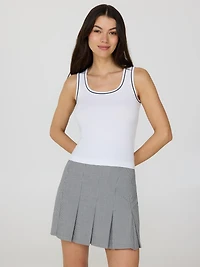 Camisole à col rond et bordure contrastée