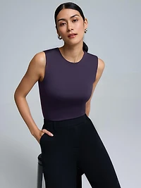 Double Layer High Neck Tank Top