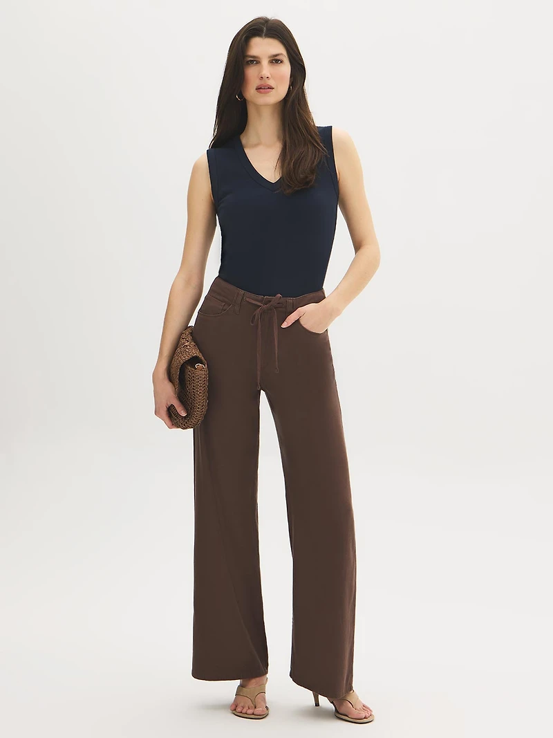 Cotton-Blend Rib Tank Top