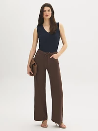 Cotton-Blend Rib Tank Top