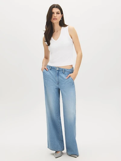 Camisole en mélange de coton côtelé