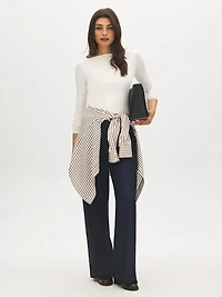 Double Layer Boat Neck Top