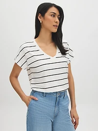 Striped Dolman Sleeve T-Shirt