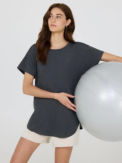 T-shirt chiné à col rond