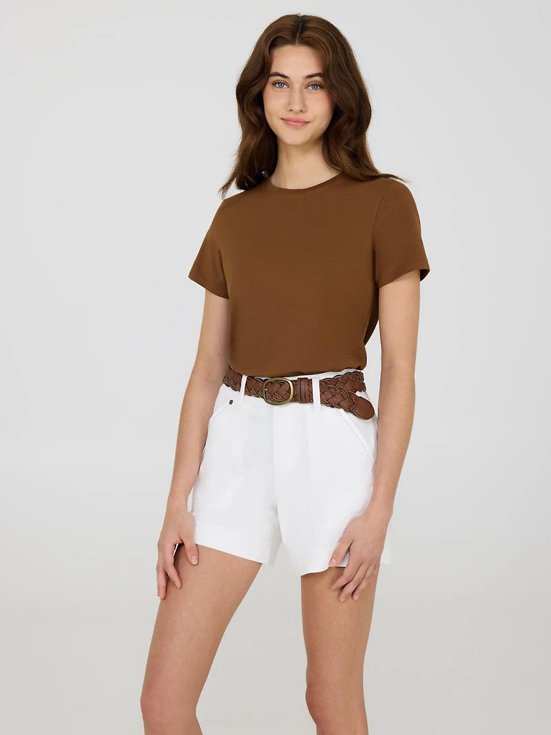 Short Sleeve Screw Neck T-Shirt