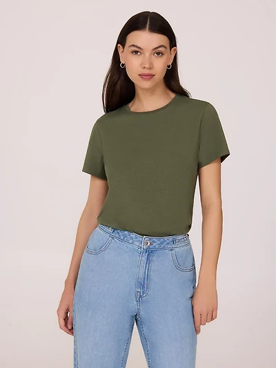 Short Sleeve Screw Neck T-Shirt