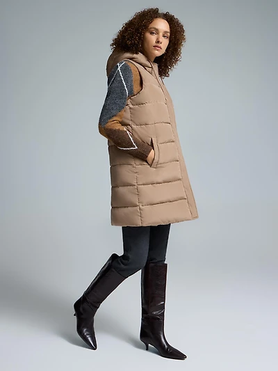 Veste longue à capuche