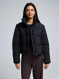 Short Puffer With Removable Sleeves
