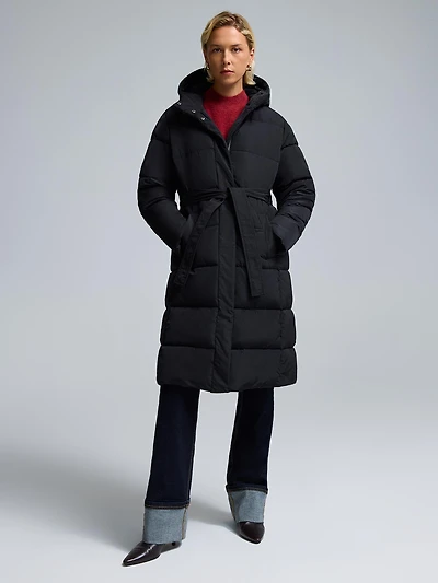 Belted Long Puffer
