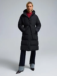 Belted Long Puffer