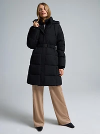 Belted Mid-Length Puffer
