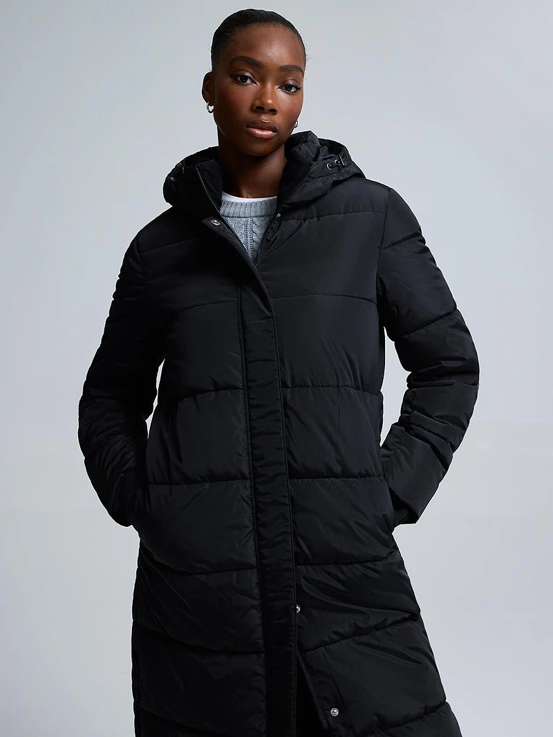 Long Quilted Puffer Jacket