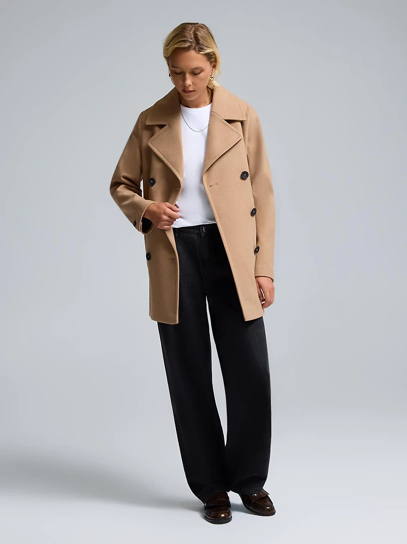 Caban en fausse laine