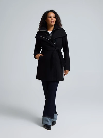 Double-Collar-Faux-Wool-Coat