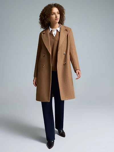 Double-Breasted Mid-Length Coat