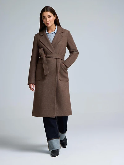 Manteau portefeuille ceinturé