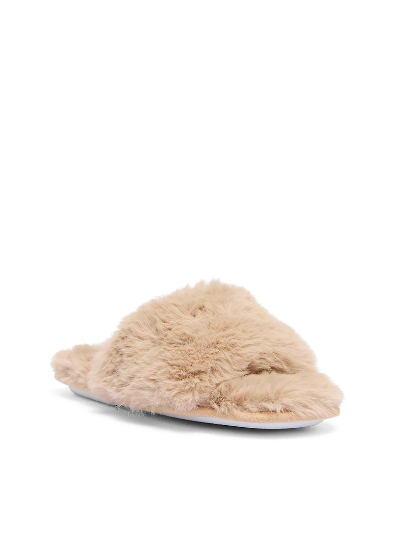 Pantoufles en fausse fourrure