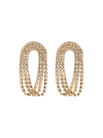 Boucles d'oreilles pendantes à chaîne ovale