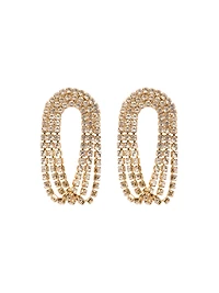 Boucles d'oreilles pendantes à chaîne ovale