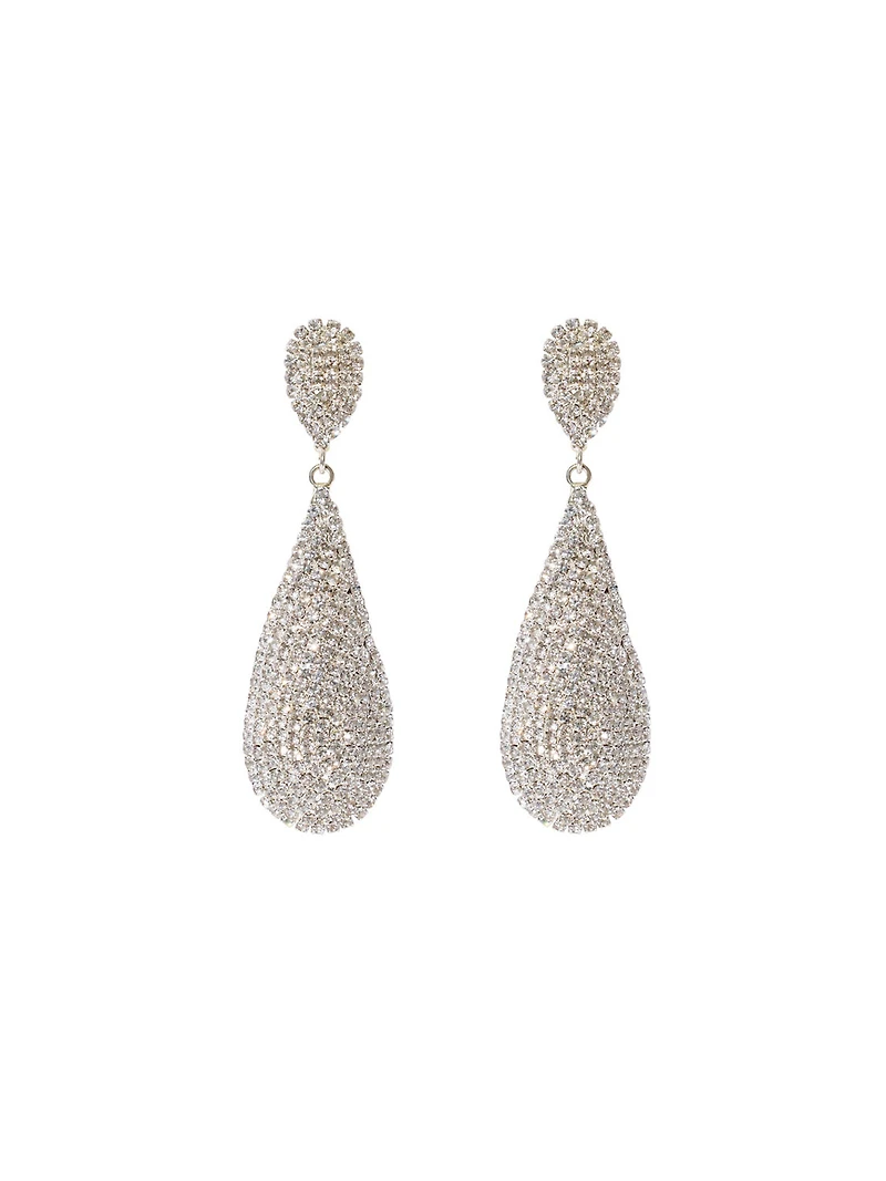 Pavé Teardrop Statement Earrings