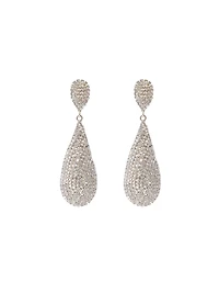 Pavé Teardrop Statement Earrings
