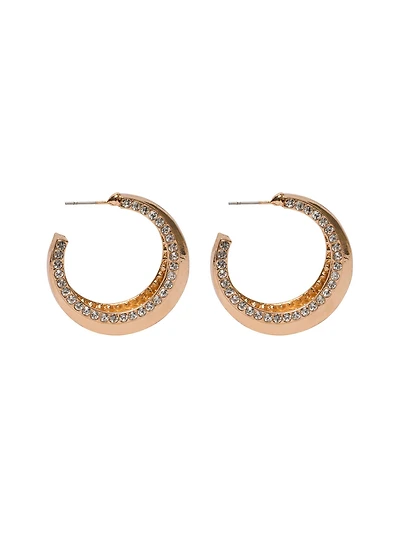 Boucles d'oreilles créoles ornées de pierres précieuses