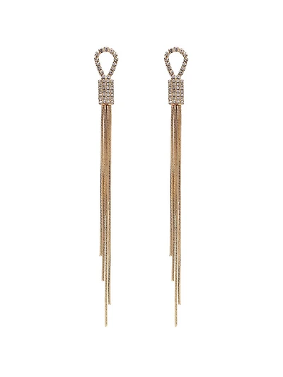 Pavé Loop Linear Earrings