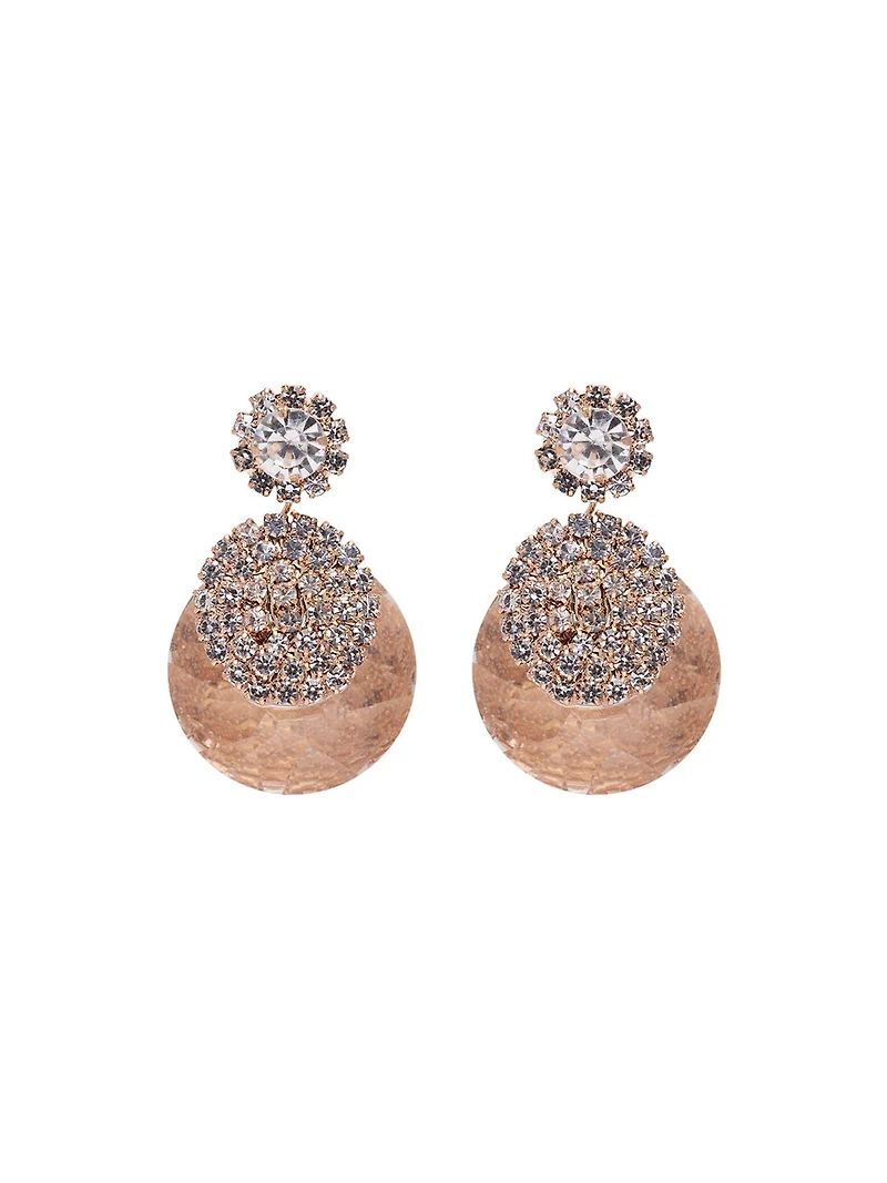 Boucles d'oreilles pavées de pierres précieuses