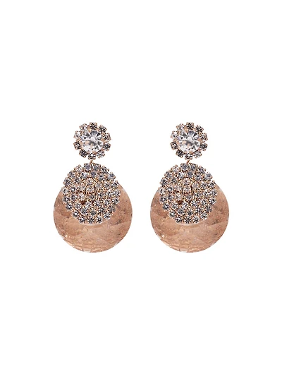Boucles d'oreilles pavées de pierres précieuses