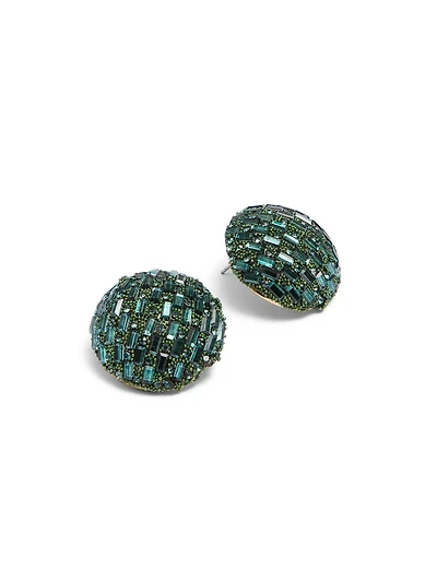 Gemstone Button Earrings