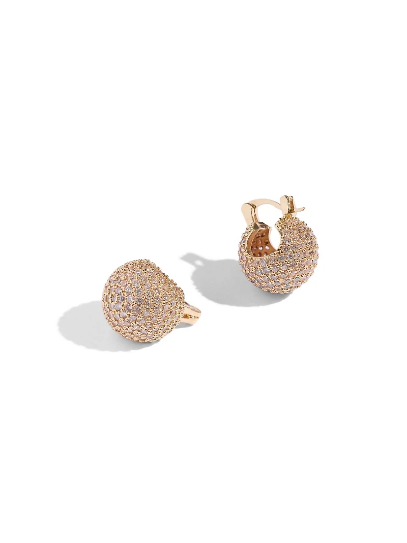 Pavé Huggie Earrings