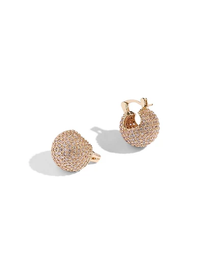 Pavé Huggie Earrings