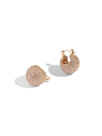 Pavé Huggie Earrings