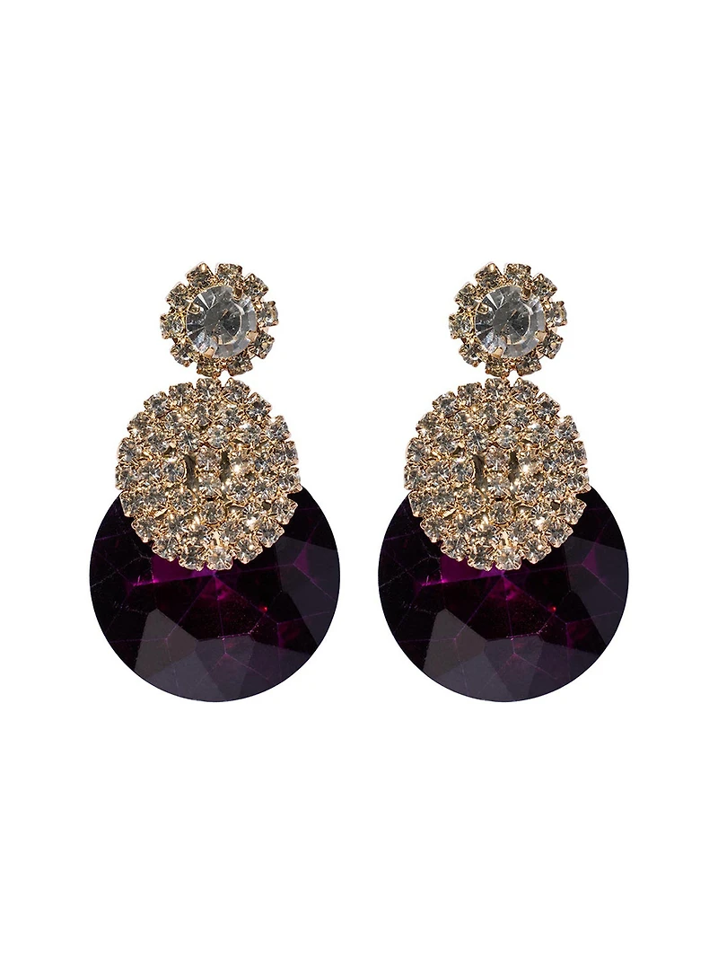 Pavé Detail Gem Earrings