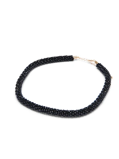 Faceted Bead Wrap Necklace