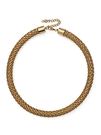 Collier ras-du-cou torsadé doré