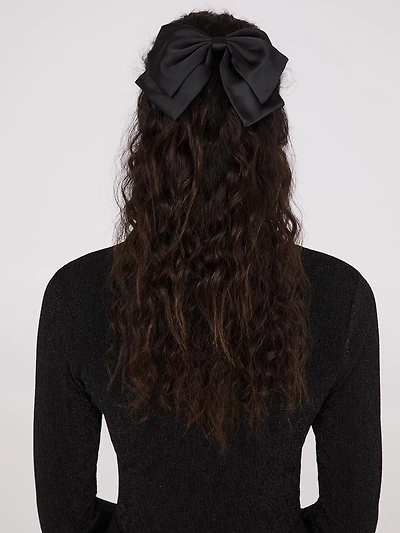 Satin Bow Hair Clip