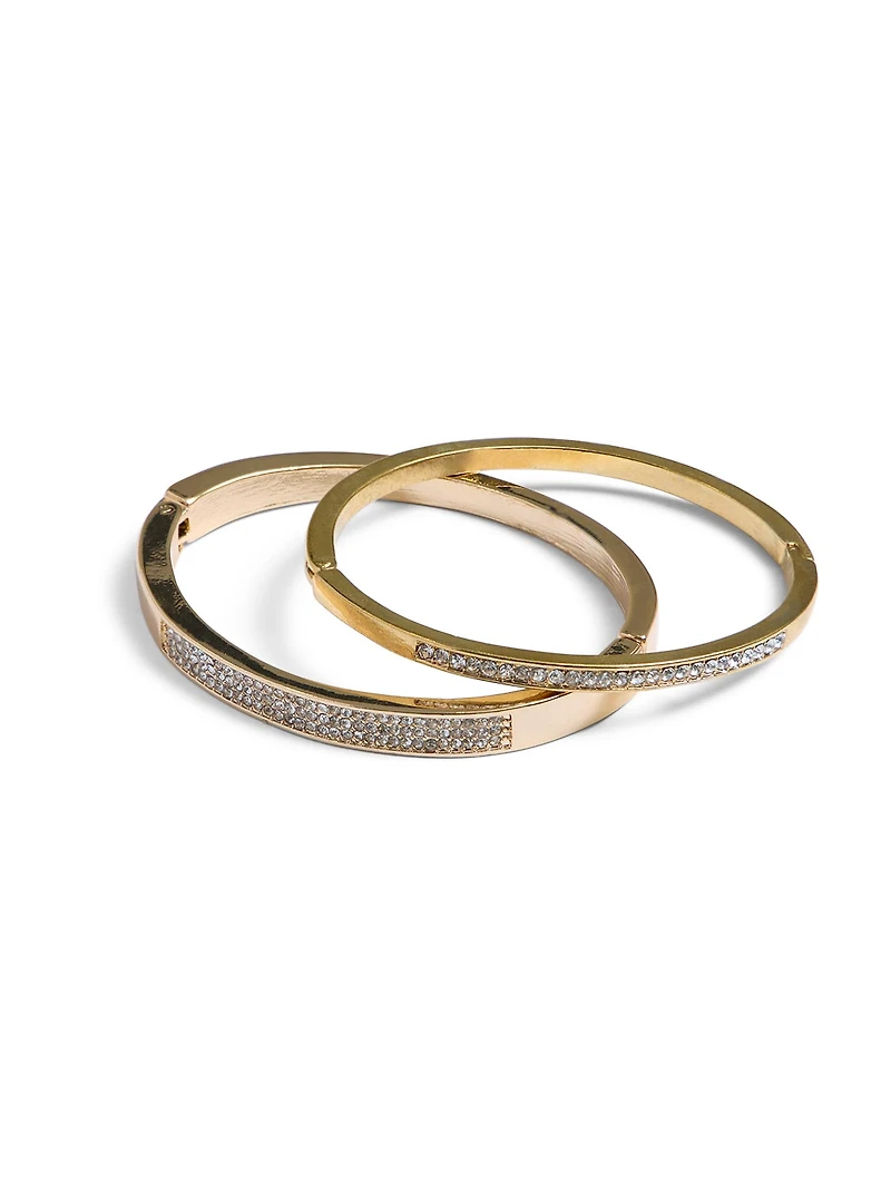 2-Pack Pave Gold Bangles