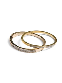 2-Pack Pave Gold Bangles