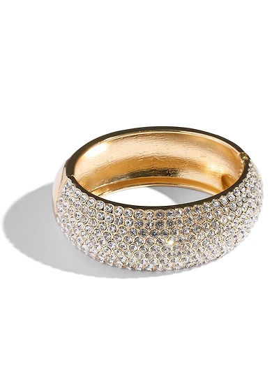 Oversized Gem Hinge Cuff Bracelet